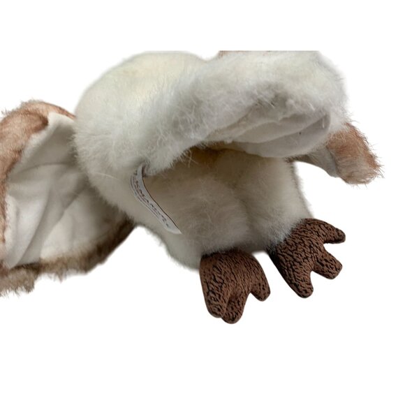 Folkmanis Plush Hand Puppet Barn Owl Stuffed Animal Toy Vintage 13 in Tall - Picture 4 of 6